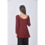 (S) 【又又私服】質感棉質坑紋紅色長袖上衣二手衣, , large