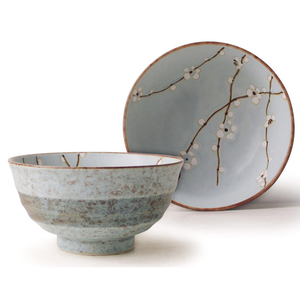 [豐名日本餐具] 5.5多用井 白梅 / H3-55TYB