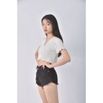 (M) vii co質感黑色短褲二手衣, , large