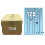 【龍德】LONGDER 三用電腦標籤 A4 175格 11*27mm淺藍 1000張/箱 LD-888-B-B(適用雷射、噴墨、影印), , large