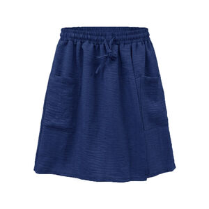 冰皺垂感一片式褲裙-丈青F