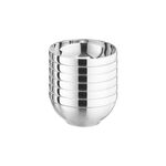 PERFECT 理想牌 晶品304不鏽鋼雙層碗隔熱碗 14cm6入無蓋-Leidea樂德兒, , large