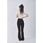(S) 【安于晴Charlene私服】高腰質感高腰黑色長褲二手衣, , large