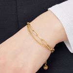 ULOO Glimmer 優雅雙層次設計手鍊-金色 UB2000310, , large