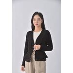 (S) 【德馨私服】blue shop韓牌質感棉質V領黑色外套二手衣, , large