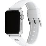 COACH Apple Watch 錶帶 38/40/41mm適用 白色菱格紋矽膠錶帶 520快樂 送禮 禮物(不含手錶, , large