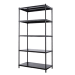【Y HOUSE】90x45x180 cm 4-layer hole-free iron plate storage rack rack iron rack - black paint, , large