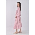 (XL) 質感粉色綁帶洋裝二手衣, , large