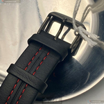 [星晴錶業]MASERATI手錶,46mm,R8871612023黑色錶面黑錶殼黑紅色真皮皮革錶帶款, , large
