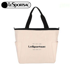 Lesportsac Large Reversible Pocket Tote 中型雙面托特包 送禮-米白
