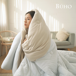 [BUHO] Korean style silky smooth milk foam quilt 2.5kg double 6x7 feet light luxury two-color (ocean bubble), , large