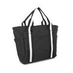輕巧手提小包-黑/白織帶 水餃包 隨身手提包 便當袋 購物袋 小托特包 媽媽包 開學季, , large