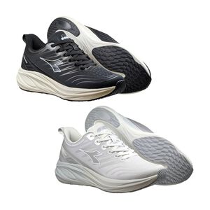 DIADORA迪亞多那 勁速輕量慢跑鞋 男運動鞋 男鞋 寬楦 輕量 透氣 緩衝 厚底 吸震 回彈 足弓支撐 止滑 黑 灰