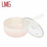 【LMG】雪櫻日式不沾雪平鍋-櫻花粉22cm, , large