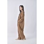 (4XL（含）以上) jardinet高腰直線條棕色連身裝二手衣, , large