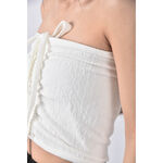 (S) 質感掛脖白色上衣二手衣, , large