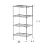 【Y HOUSE】60x45x120cm Lightweight Four-layer Iron Rack Iron Rack Shelf-Painted White, , large
