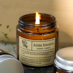 Premium Home [Glass Jar Scented Candle with Twist Lid] Indoor Fragrance, Aromatherapy Lamp, Wax Melting, Essential Oils, Relaxing, Soothing, , large