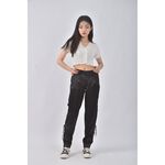 (M) 【德馨私服】ebase質感緞面黑色長褲二手衣, , large