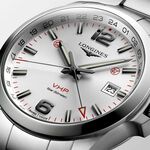 LONGINES 浪琴 征服者系列V.H.P. GMT 萬年曆手錶-銀/43mm L37284766, , large
