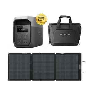 ECOFLOW 原廠直營 DELTA 3 戶外儲電設備+160W太陽能板+防水收納包(儲能電源 防颱必備 停電神器)