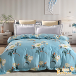【Betrise】 Simple Blue | C Energy Series 300-Thread 100% Pure Tencel™ Light-Quenched Graphene Quilt/Double-Use Quilt Cover (182 x 212 cm), , large