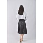 (L) giordano ladies質感皮質黑色長裙二手衣, , large