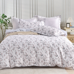 【Betrise】Muchen Xinyu | Environmentally friendly printing and dyeing anti-mite and antibacterial 100% combed cotton dual-purpose quilt and bed sheet set - double, , large
