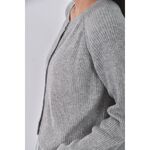 (S) manhattan質感圓領灰色長袖上衣二手衣, , large