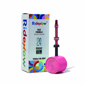 [RIDENOW] TPU無毒環保超輕量公路自行車內胎 金屬氣嘴-24g 粉色 85mm 700x18-28C (公路/城市/休閒/運動)
