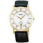 ORIENT 東方錶 SLIM 紳士輕薄石英錶-金框x黑/38mm FGW01002W, , large