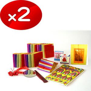 【金發財金紙】床母衣七娘媽全套組 -2 入組(未婚求巧 媽媽顧幼子系列-金紙)