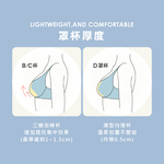 【Clany可蘭霓】 裸感新美學無痕軟鋼圈零著感BCD內衣 海軍藍 6903-57, , large