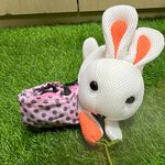 【可愛造型 可機洗 透氣抗菌】小白兔 零錢包 吊飾 鑰匙圈吊飾 禮物 交換禮物 包包吊飾【加贈購物袋顏色隨機】, , large