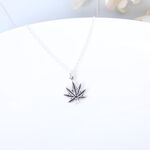 【Angel & Me】CHILL 楓葉 大麻葉 s925 純銀 項鍊 生日 聖誕 情人節 禮物, , large