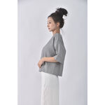 (S) kodz質感棉質圓領灰色短袖上衣二手衣, , large