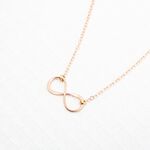 【Angel & Me】Love Infinity s925 sterling silver 18k Rose gold-plated necklace, , large