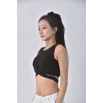 (S) 【安于晴Charlene私服】質感無袖黑色上衣二手衣, , large
