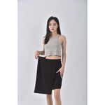 (L) giordano ladies西裝不對稱黑色短裙二手衣, , large