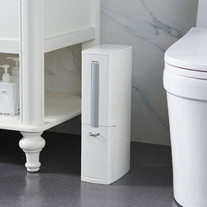 Trash can toilet brush