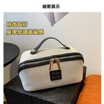 【A&R】韓版翻玩帆布化妝收納包 -高冷黑, , large
