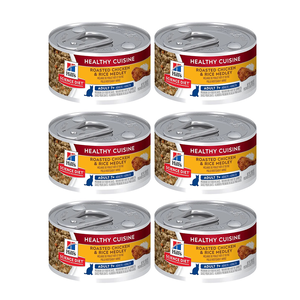 【Hills 希爾思】成貓7歲以上香烤雞肉燴米飯健康美饌主食罐 79gX6罐/盒(10446)