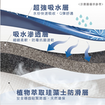 【怪獸】rubber anne 10秒頂吸 夜光版 軟式珪藻土吸水地墊 花火節 (60x40cm) -黑系列, , large