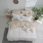 【雙素色自由配】60支天絲/IKEA歐規床包/床包枕套被套/牛奶燕麥/0650/MIT台灣製/下單備註顏色無備註隨機出貨, , large