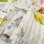 [Kaimei Cotton Industry] 12 randomly selected six-layer gauze high-density super soft gauze children's scarf in various styles, , large