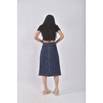 (XL) heya丹寧牛仔質感棉質藍色長裙二手衣, , large