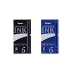 【 Pentel 飛龍 】鋼筆墨水管 6入/盒 TRFR(黑/藍)   -  多款可選, , large