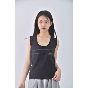 (S) moschino無袖黑色上衣二手衣