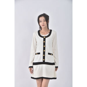 (M) iena小香風質感圓領白色洋裝二手衣,  (M) iena小香風質感圓領白色洋裝二手衣