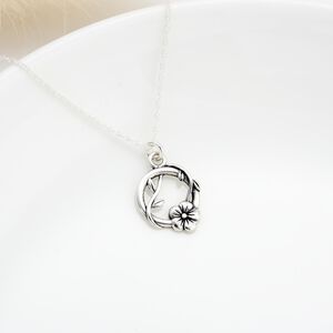 【Angel & Me】Sakura leaf vine s925 sterling silver necklace Birthday gift